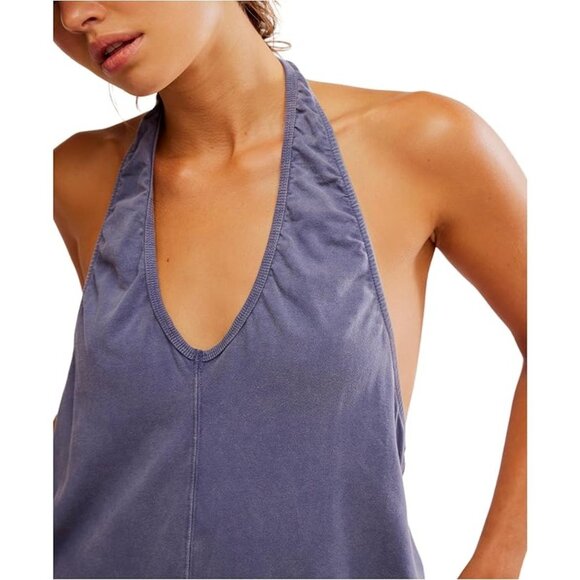 Free People womens Hot Shot Halter Romper Size Large - Picture 3 of 11